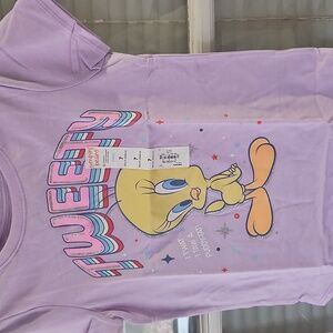 NWT Jumping Beans Lavender Tweety Graphic Tee. Sz 7